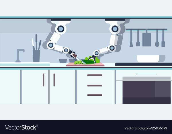 Робот повар инфографика
