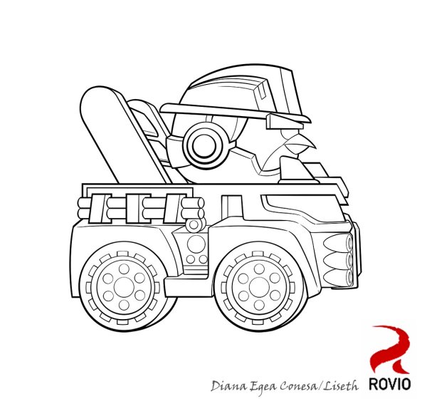 Angry Birds Transformers раскраска
