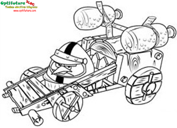 Раскраска Angry Birds go