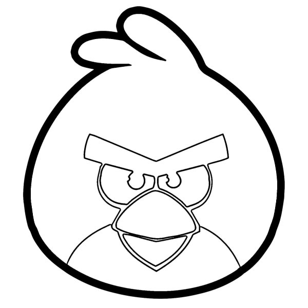 Angry Birds Red раскраска