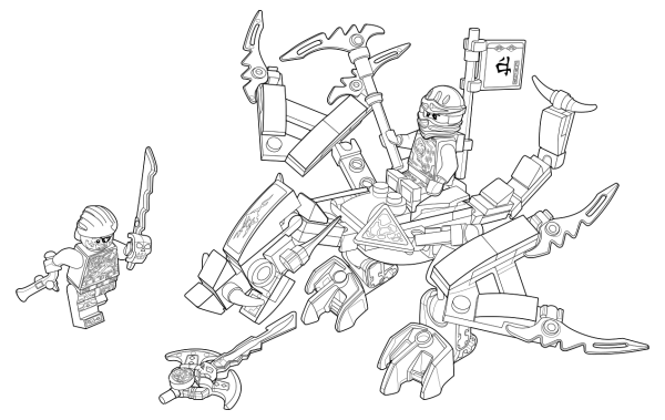 LEGO Ninjago раскраска Cole
