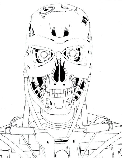 Чертёж Терминатор t-800