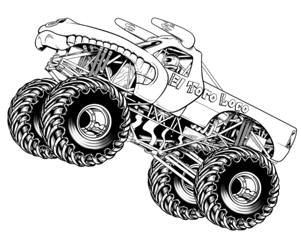 Раскраска hot Wheels Monster Truck