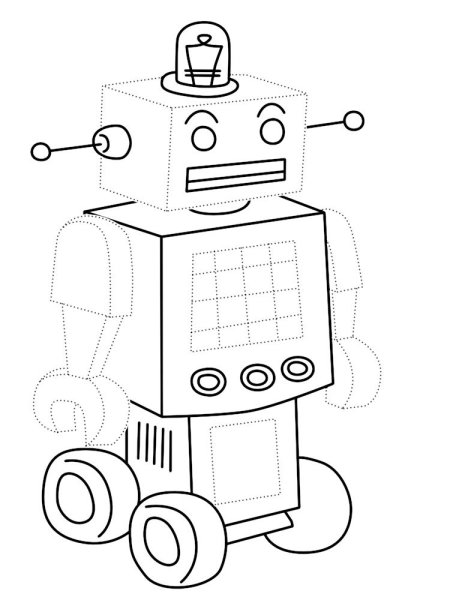 Робот рисунок карандашом