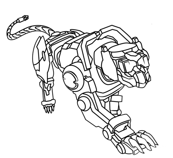 Раскраска Аксель робот собака