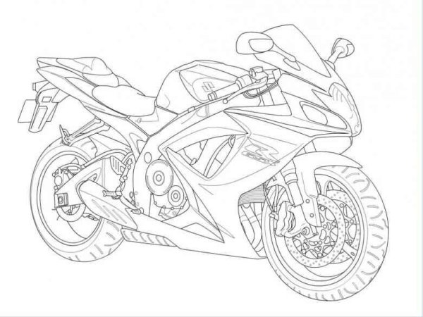 Раскраска Suzuki GSX-R 750