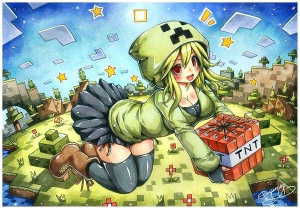 Minecraft КРИПЕР девушка