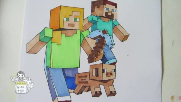 Детские рисунки Minecraft
