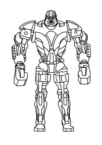 Раскраска робот Живая сталь НОЙЗИ
