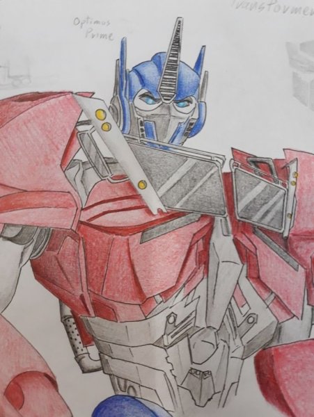 Optimus Prime risovat.