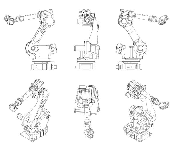 Промышленный робот Fanuc чертеж
