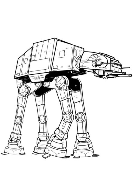 Раскраска Star Wars шагоход