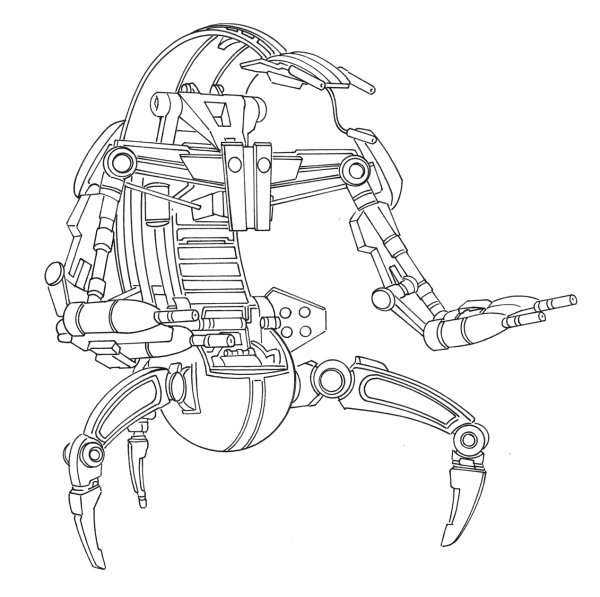 Раскраски Звёздные войны дроиды b2