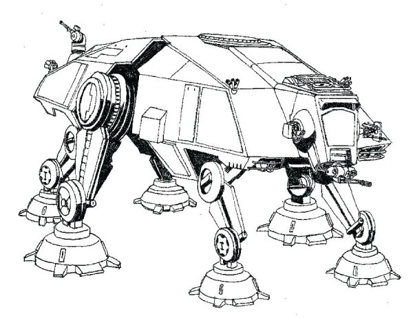 Раскраска Звёздные войны шагоходы
