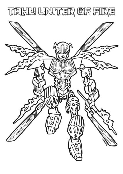 Раскраска LEGO Bionicle