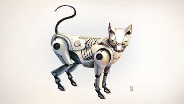 Кошка робот арт