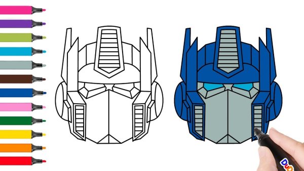 Раскраска трансформеры Оптимус Прайм
