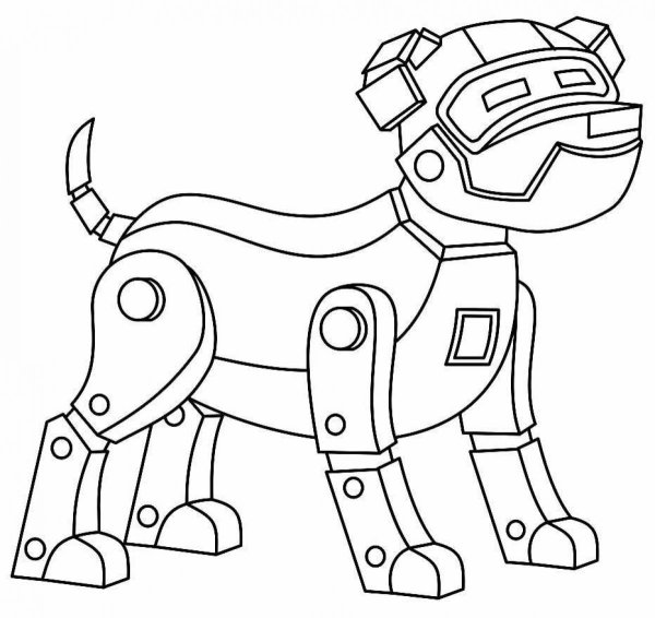Робот собака раскраска для детей
