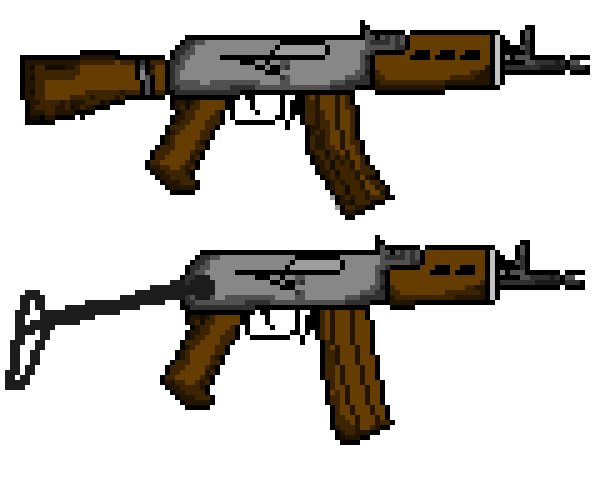 АК-47 автомат пиксельный