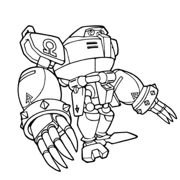 Раскраска робот Титан Тобот