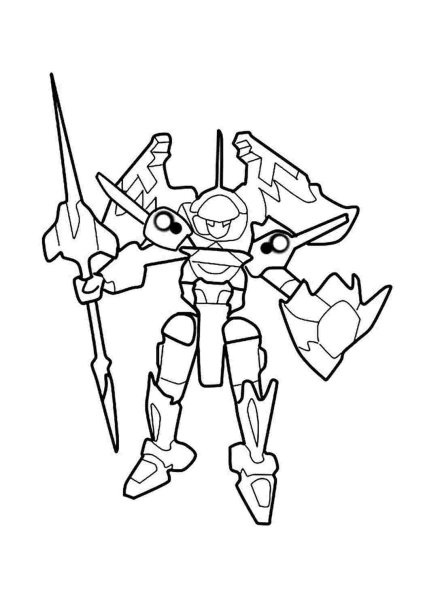 Раскраска LBX Ахиллес