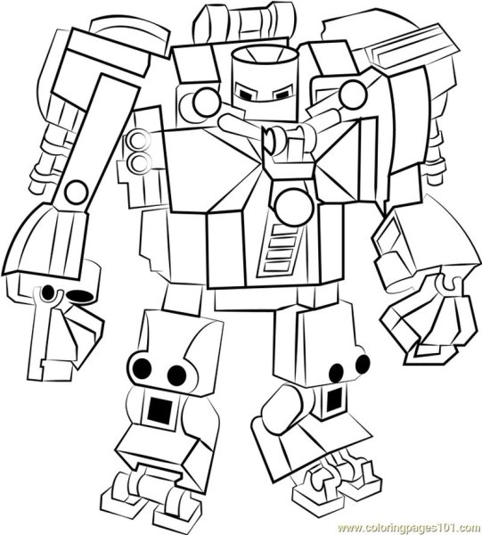 Раскраска Железный человек робот лего