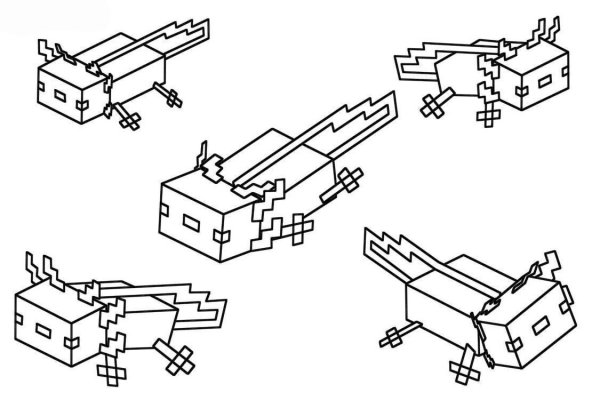 Рисунки майнкрафт аксолотля (46 фото)