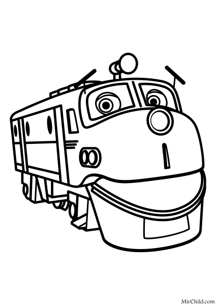 Роботы поезда раскраска Бекки