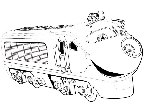 Роботы поезда раскраска Бекки