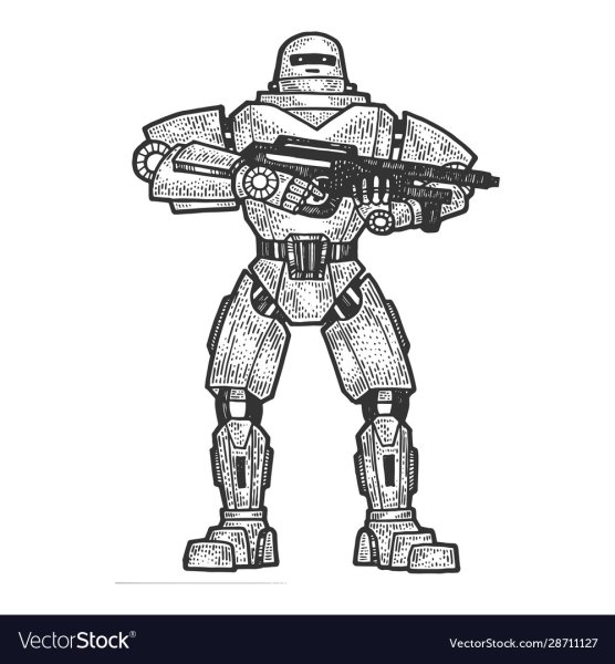Рисунки робот солдат (40 фото)