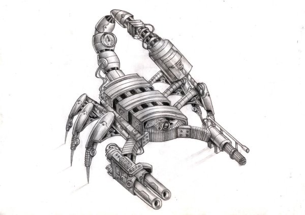 Рисунки скорпион робот (44 фото)