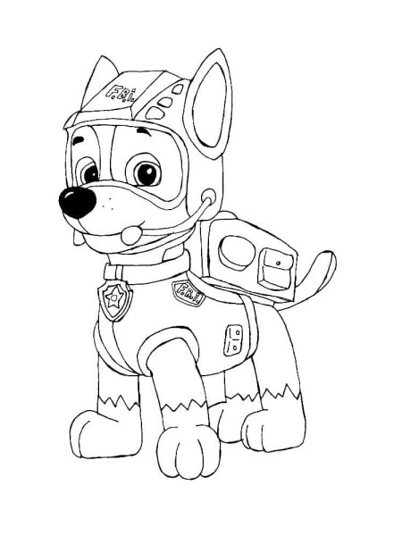 Paw Patrol Coloring Pages Rubble