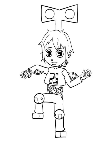 Робот девочка раскраска для детей