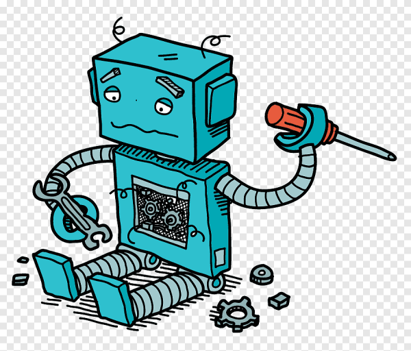 Робот чинит робота