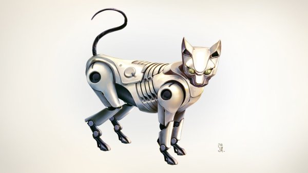 Кошка робот арт