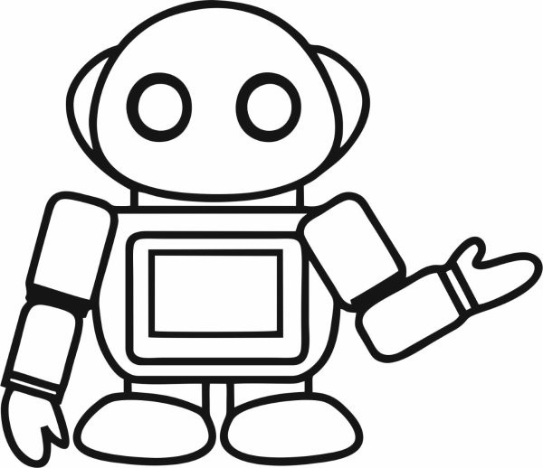 Рисунок робота для раскрашивания