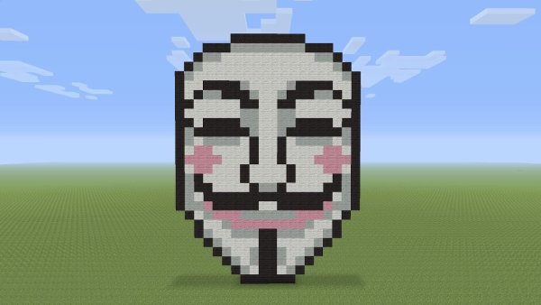 Маска Анонимуса Pixel Art