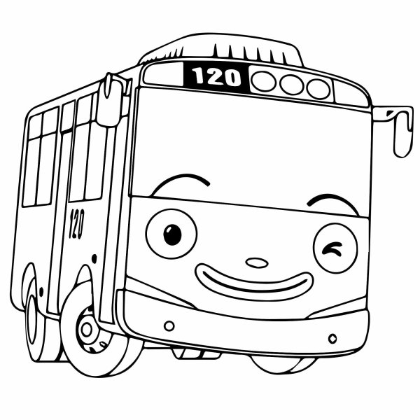 Тайо маленький автобус раскраска