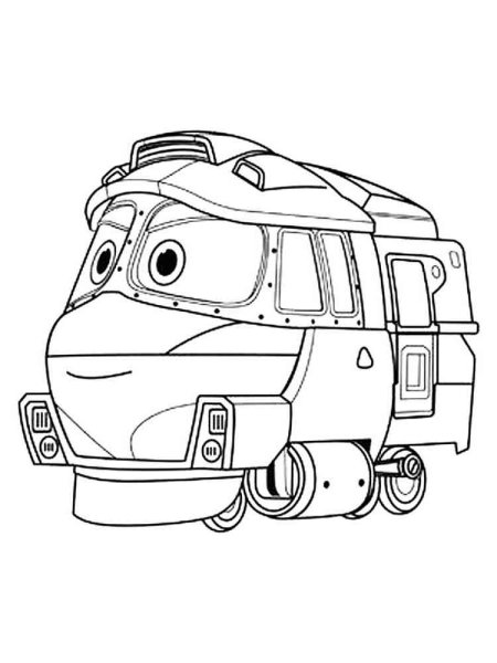 Роботы поезда раскраска Джинни