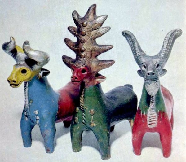 Народная глиняная игрушка Абашевская