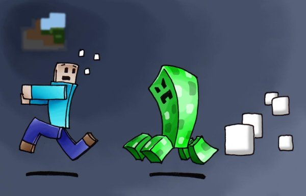 Minecraft Стив и КРИПЕР