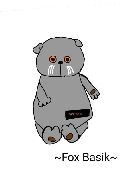 Кот Басик игрушка раскраска