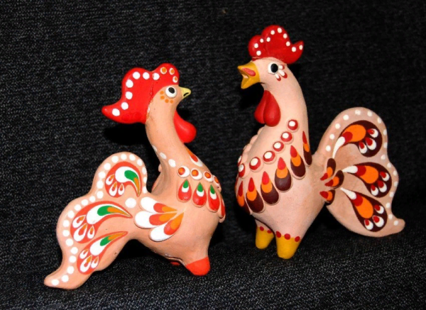 Тверская Торжокская глиняная игрушка птицы