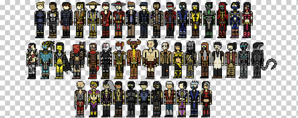 Pixel Art герои Mortal Kombat 11
