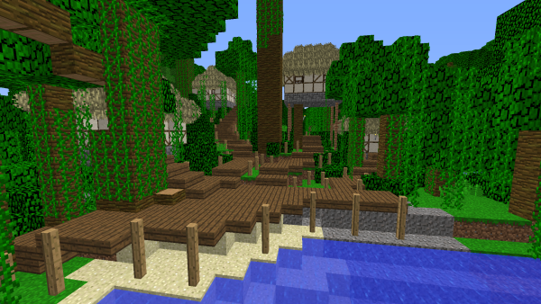 Minecraft деревня в джунглях