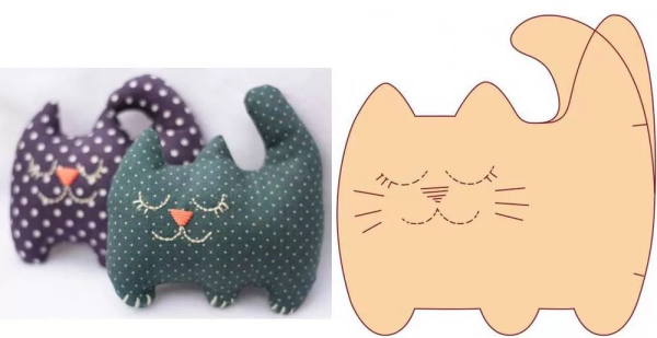 Трогательные подарки своими руками: шьем подушку в виде котика