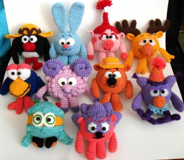 Вязаные игрушки Смешарики