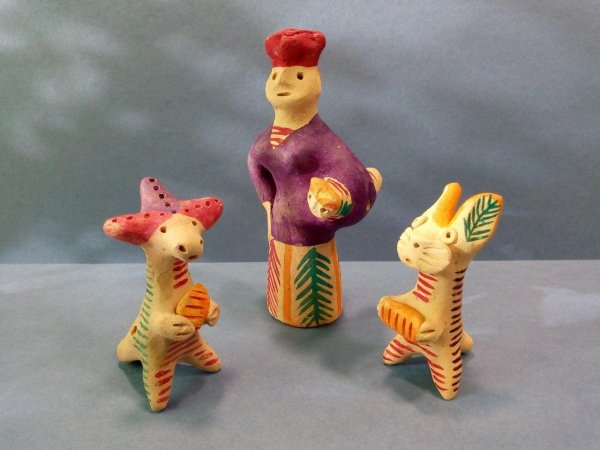Курская Кожлянская народная глиняная игрушка