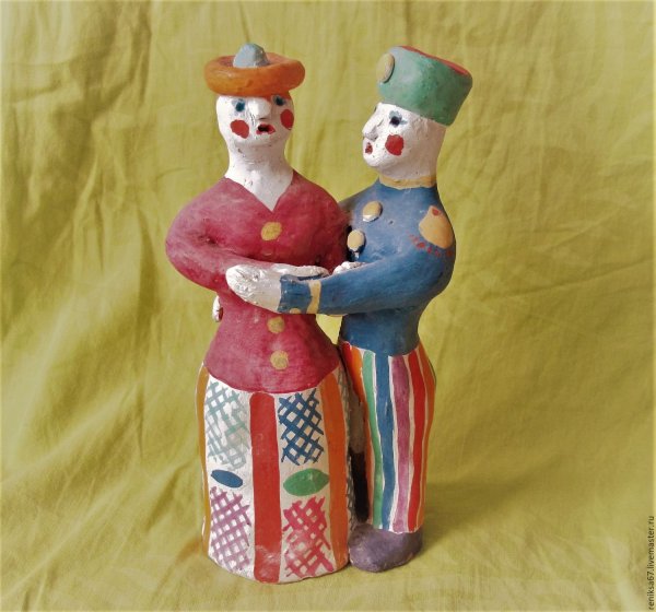 Курская Кожлянская народная глиняная игрушка