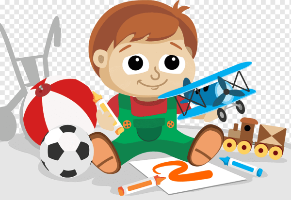 Ребенок с игрушкой мультяшный
